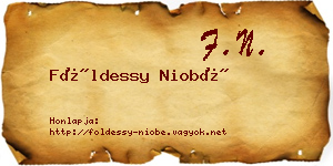 Földessy Niobé névjegykártya